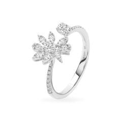 Nhẫn vàng trắng 18K gắn kim cương DOJI AFRR000066D2DA1