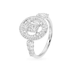 Nhẫn vàng trắng 18K gắn kim cương DOJI AFRR000085D2DA1