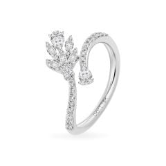 Nhẫn vàng trắng 18K gắn kim cương DOJI AFRR000220D2DA1