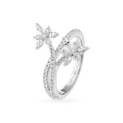 Nhẫn vàng trắng 18K gắn kim cương DOJI AFRR000225D2DA1