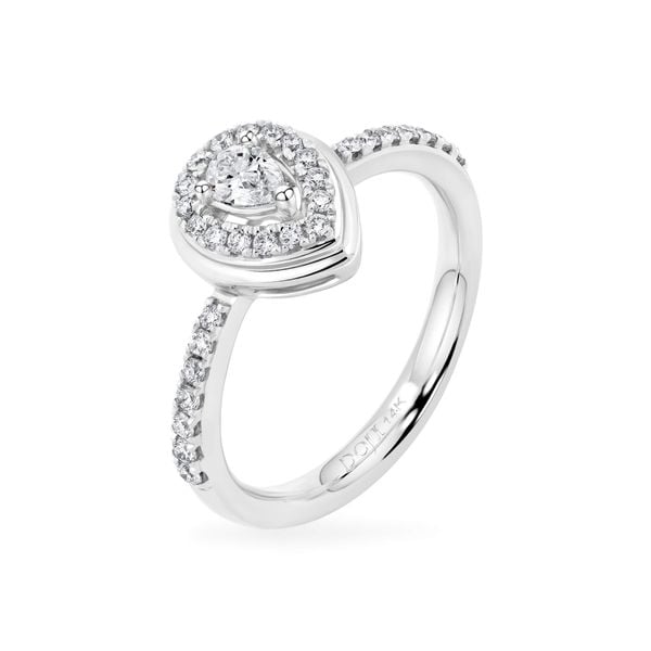 Nhẫn vàng trắng 14K gắn kim cương DOJI AFRR000519F2DA1