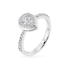 Nhẫn vàng trắng 14K gắn kim cương DOJI AFRR000519F2DA1