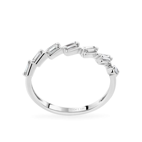 Nhẫn vàng trắng 14K gắn kim cương DOJI AFRR400197F2DA1