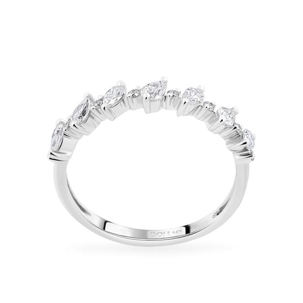 Nhẫn vàng trắng 14K gắn kim cương DOJI AFRR400198F2DA1