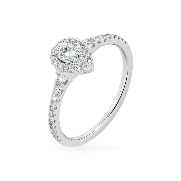 Nhẫn vàng trắng 14K gắn kim cương DOJI AFRR600009F2DA1