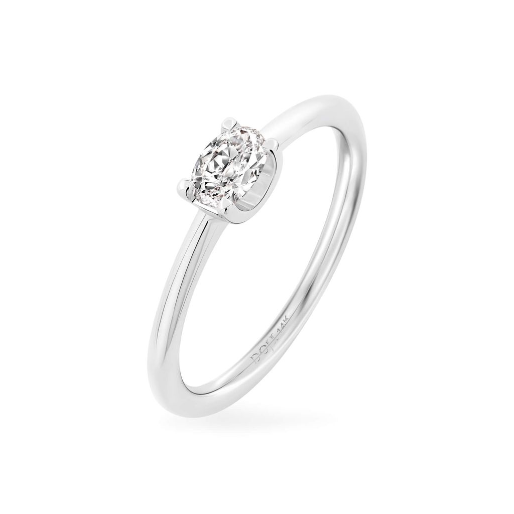 Nhẫn vàng trắng 14K gắn kim cương DOJI AFRR600011F2DA1 