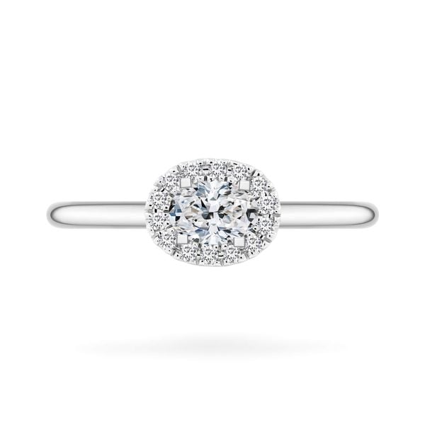 Nhẫn vàng trắng 14K gắn kim cương DOJI AFRR600012F2DA1