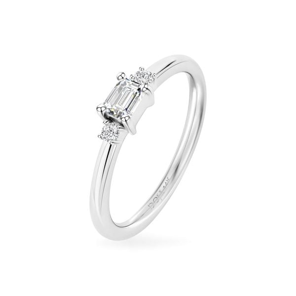 Nhẫn vàng trắng 14K gắn kim cương DOJI AFRR600016F2DA1