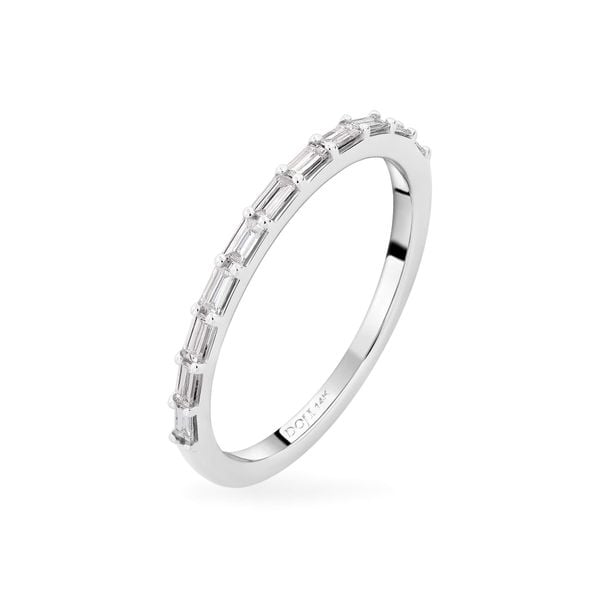 Nhẫn vàng trắng 14K gắn kim cương DOJI AFRR600030F2DA1