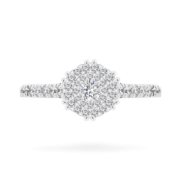 Nhẫn vàng trắng 14K gắn kim cương DOJI AFRR600031F2DA1