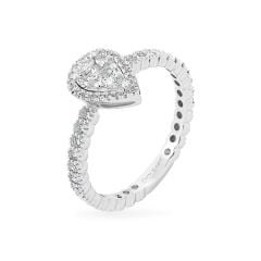 Nhẫn vàng trắng 14K gắn kim cương DOJI AFRR700070F2DA1