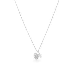 Dây liền mặt vàng trắng 14K gắn đá CZ DOJI ALPK000680F2CZ1