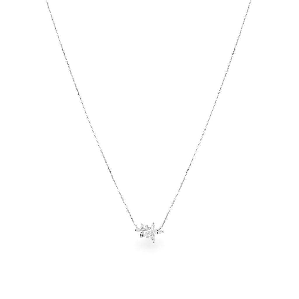 Dây liền mặt vàng trắng 14K gắn đá CZ DOJI ALPK000716F2CZ1 