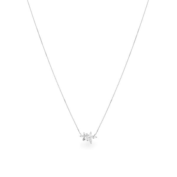 Dây liền mặt vàng trắng 14K gắn đá CZ DOJI ALPK000716F2CZ1