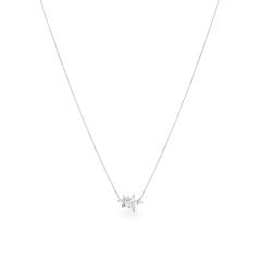 Dây liền mặt vàng trắng 14K gắn đá CZ DOJI ALPK000716F2CZ1