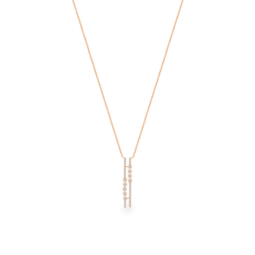 Dây liền mặt vàng hồng 14K gắn đá CZ DOJI ALPK002043F3CZ1 