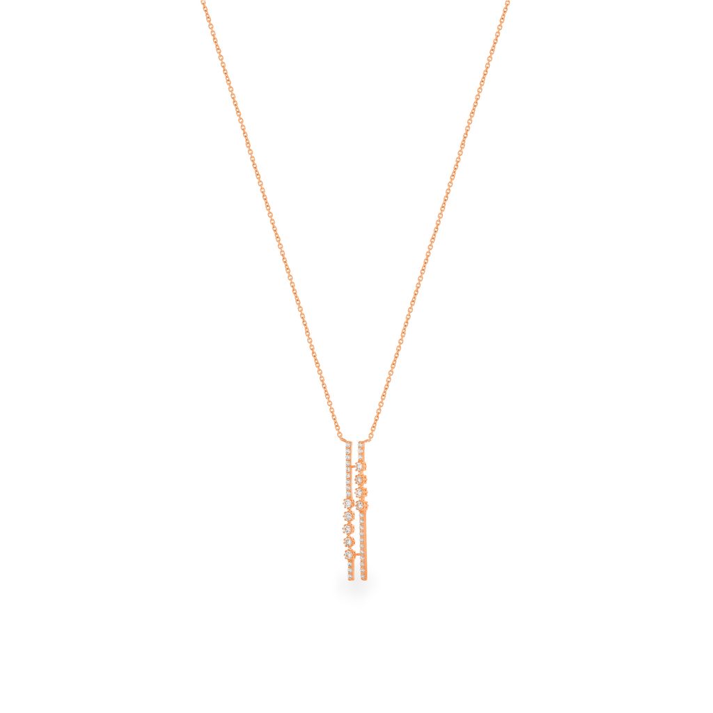 Dây liền mặt vàng hồng 14K gắn đá CZ DOJI ALPK002043F3CZ1 