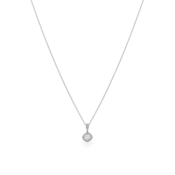 Dây liền mặt vàng trắng 18K gắn kim cương DOJI ALPR000004D2DA1