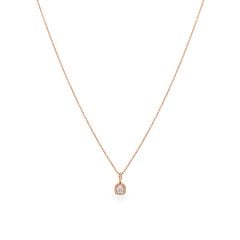 Dây liền mặt vàng hồng 18K gắn kim cương DOJI ALPR000005D3DA1