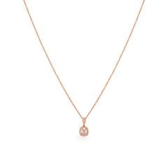 Dây liền mặt vàng hồng 18K gắn kim cương DOJI ALPR000006D3DA1