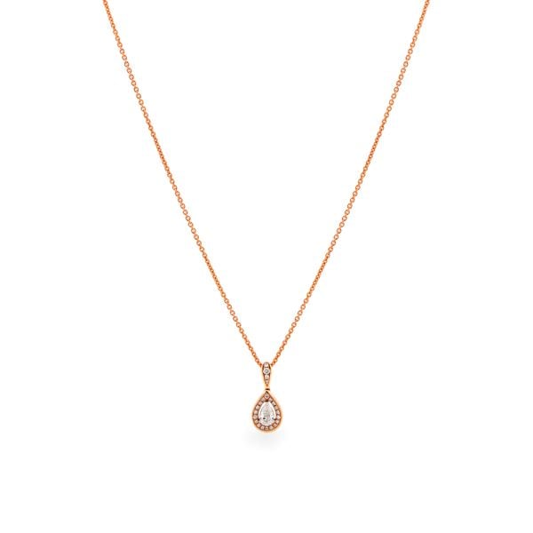 Dây liền mặt vàng hồng 18K gắn kim cương DOJI ALPR000008D3DA1