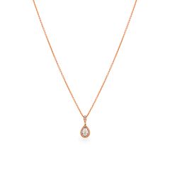 Dây liền mặt vàng hồng 18K gắn kim cương DOJI ALPR000008D3DA1