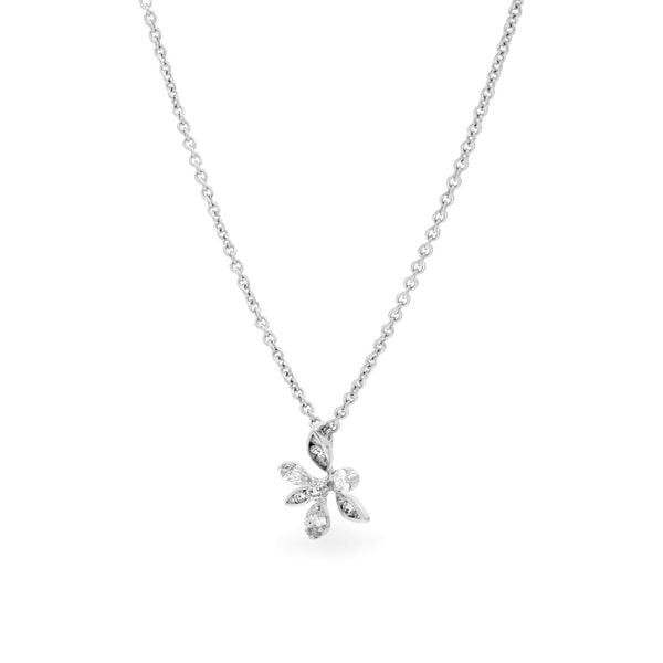 Dây liền mặt vàng trắng 14K gắn kim cương DOJI ALPR000043F2DA1