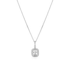 Dây liền mặt vàng trắng 18K gắn kim cương DOJI ALPR000083D2DA1