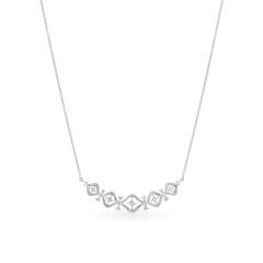 Dây liền mặt vàng trắng 18K gắn kim cương DOJI ALPR000098D2DA1