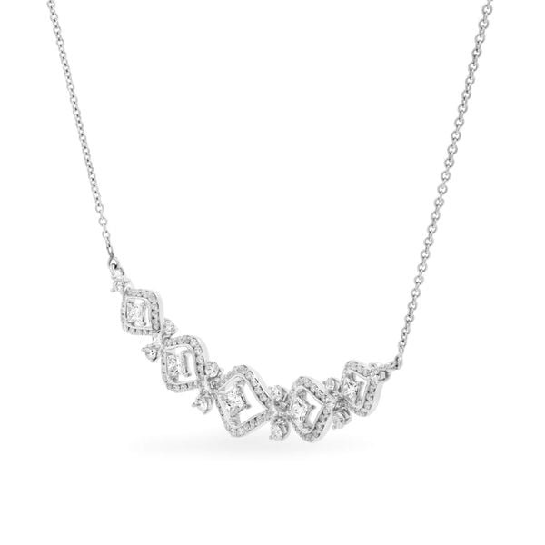 Dây liền mặt vàng trắng 18K gắn kim cương DOJI ALPR000098D2DA1