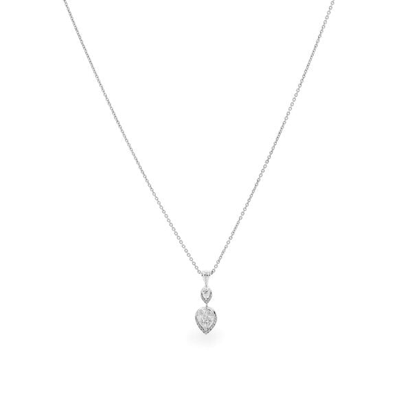 Dây liền mặt vàng trắng 18K gắn kim cương DOJI ALPR000365D2DA1