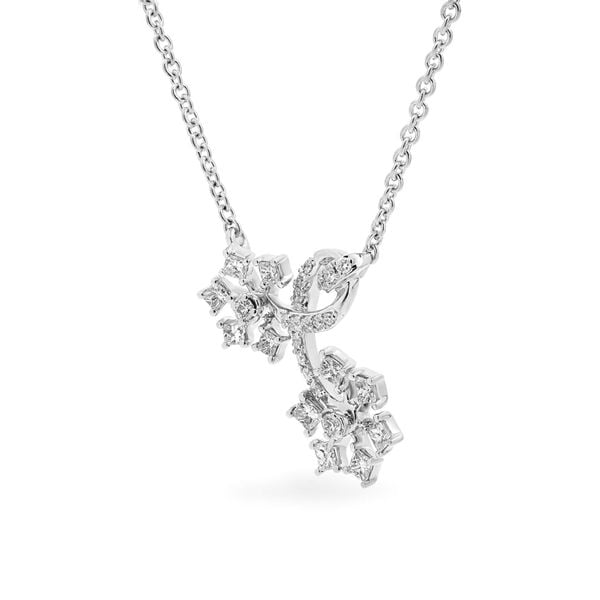 Dây liền mặt vàng trắng 14K gắn kim cương DOJI ALPR000464F2DA1