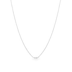 Dây liền mặt vàng trắng 14K gắn kim cương DOJI ALPR000500F2DA1