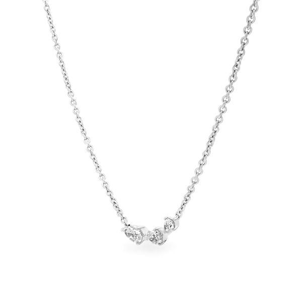 Dây liền mặt vàng trắng 14K gắn kim cương DOJI ALPR000500F2DA1