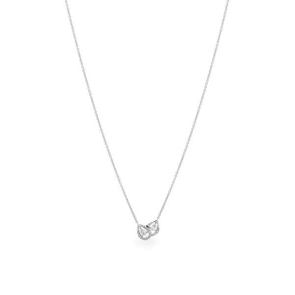 Dây liền mặt vàng trắng 14K gắn kim cương DOJI ALPR000501F2DA1