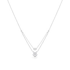 Dây liền mặt vàng trắng 14K gắn kim cương DOJI ALPR000502F2DA1