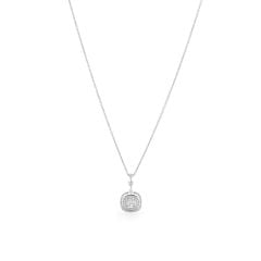 Dây liền mặt vàng trắng 14K gắn kim cương DOJI ALPR000505F2DA1