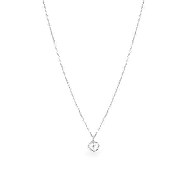 Dây liền mặt vàng trắng 14K gắn kim cương DOJI ALPR000516F2DA1