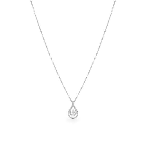 Dây liền mặt vàng trắng 14K gắn kim cương DOJI ALPR000525F2DA1