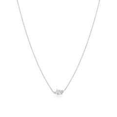 Dây liền mặt vàng trắng 14K gắn kim cương DOJI ALPR000540F2DA1