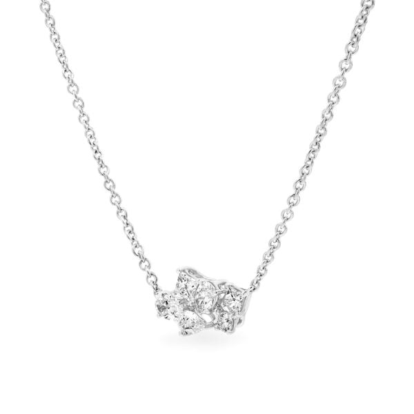 Dây liền mặt vàng trắng 14K gắn kim cương DOJI ALPR000540F2DA1