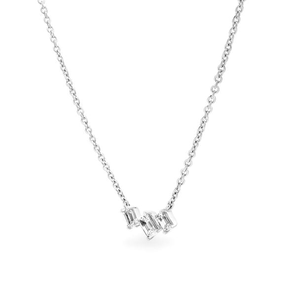 Dây liền mặt vàng trắng 14K gắn kim cương DOJI ALPR000541F2DA1