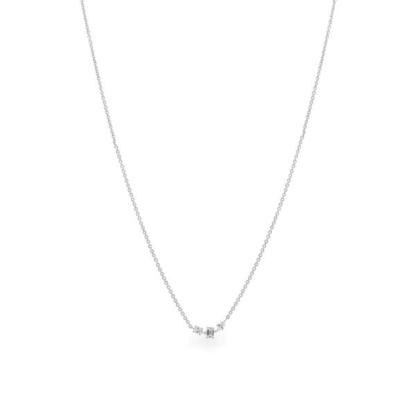 Dây liền mặt vàng trắng 14K gắn kim cương DOJI ALPR000542F2DA1