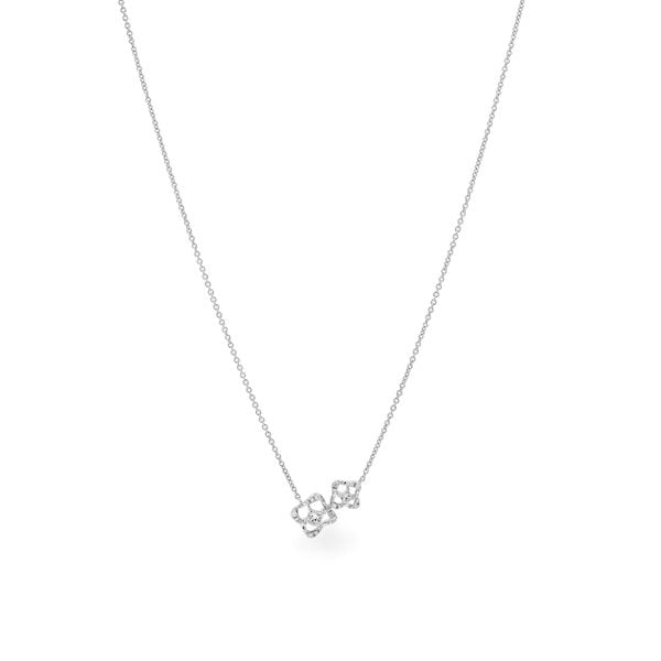 Dây liền mặt vàng trắng 14K gắn kim cương DOJI ALPR000543F2DA1