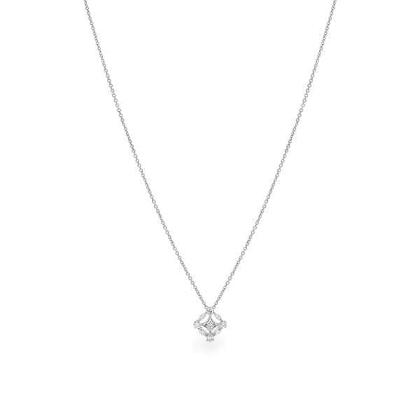 Dây liền mặt vàng trắng 14K gắn kim cương DOJI ALPR000544F2DA1