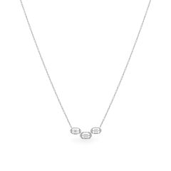 Dây liền mặt vàng trắng 14K gắn kim cương DOJI ALPR000549F2DA1