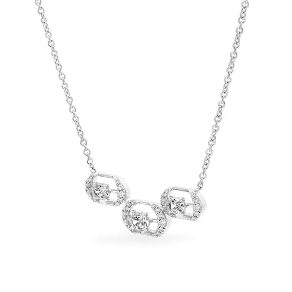 Dây liền mặt vàng trắng 14K gắn kim cương DOJI ALPR000549F2DA1