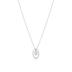 Dây liền mặt vàng trắng 14K gắn kim cương DOJI ALPR000551F2DA1