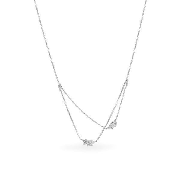 Dây liền mặt vàng trắng 14K gắn kim cương DOJI ALPR000556F2DA1