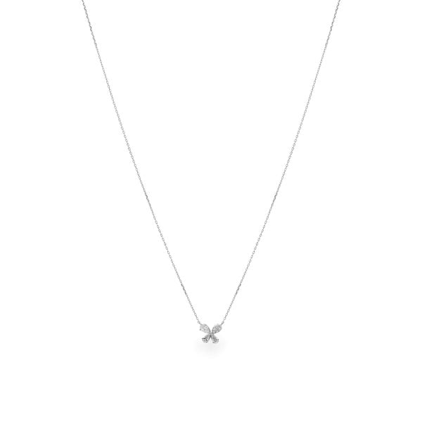 Dây liền mặt vàng trắng 14K gắn kim cương DOJI ALPR400127F2DA1